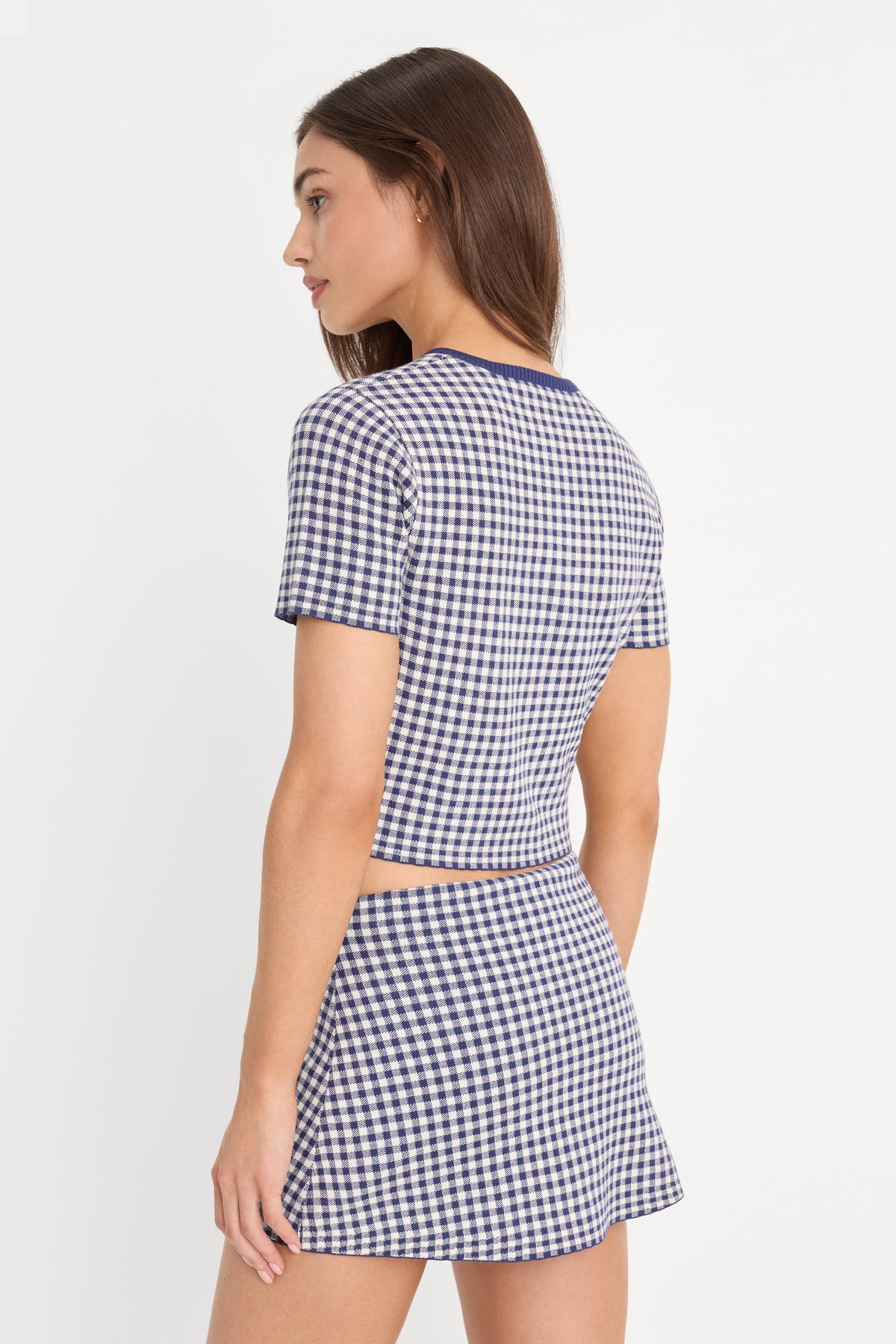 Premium THE KEEPSAKE CARDIGAN NAVY GINGHAM