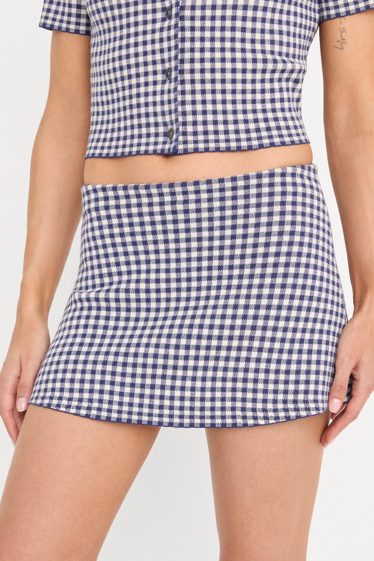 Premium THE KEEPSAKE SKORT NAVY GINGHAM