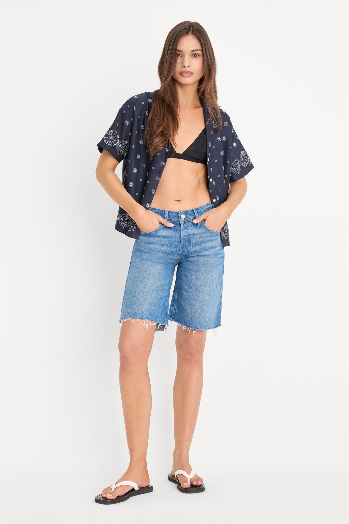 Premium VINTAGE BERMUDA SHORTS INDIGO1387