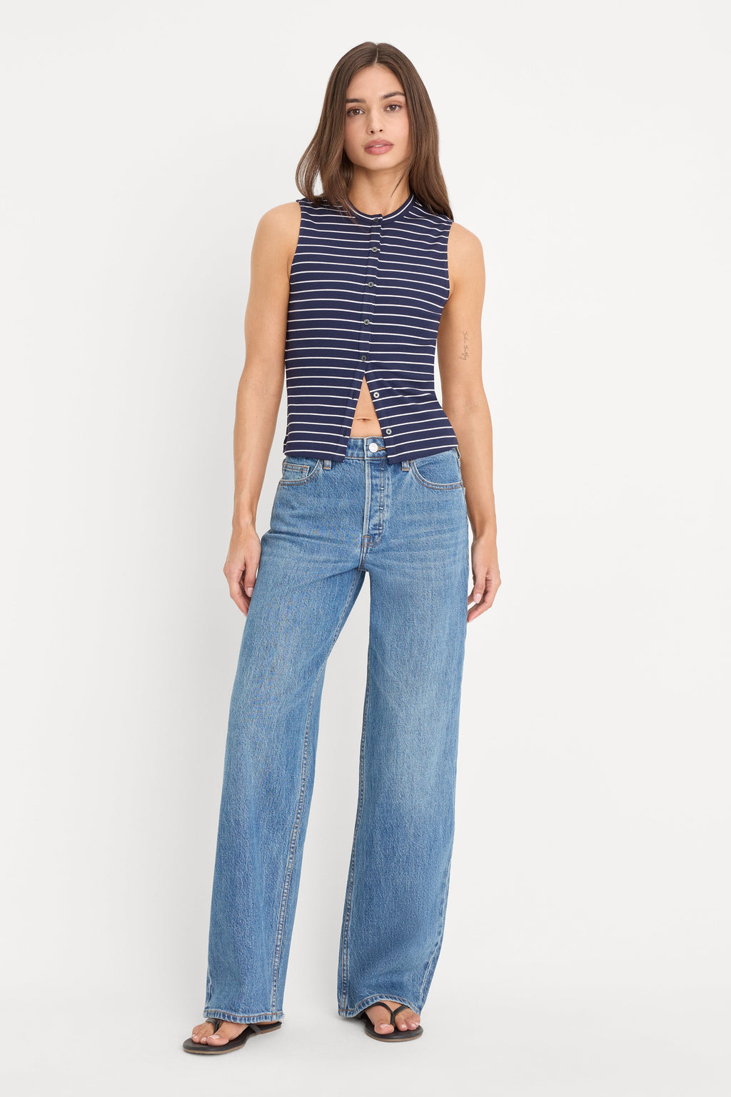 Premium VINTAGE WIDE JEANS INDIGO1237