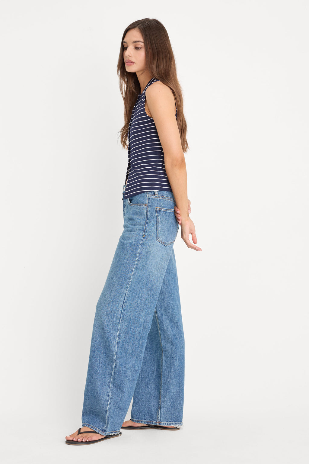 Premium VINTAGE WIDE JEANS INDIGO1237