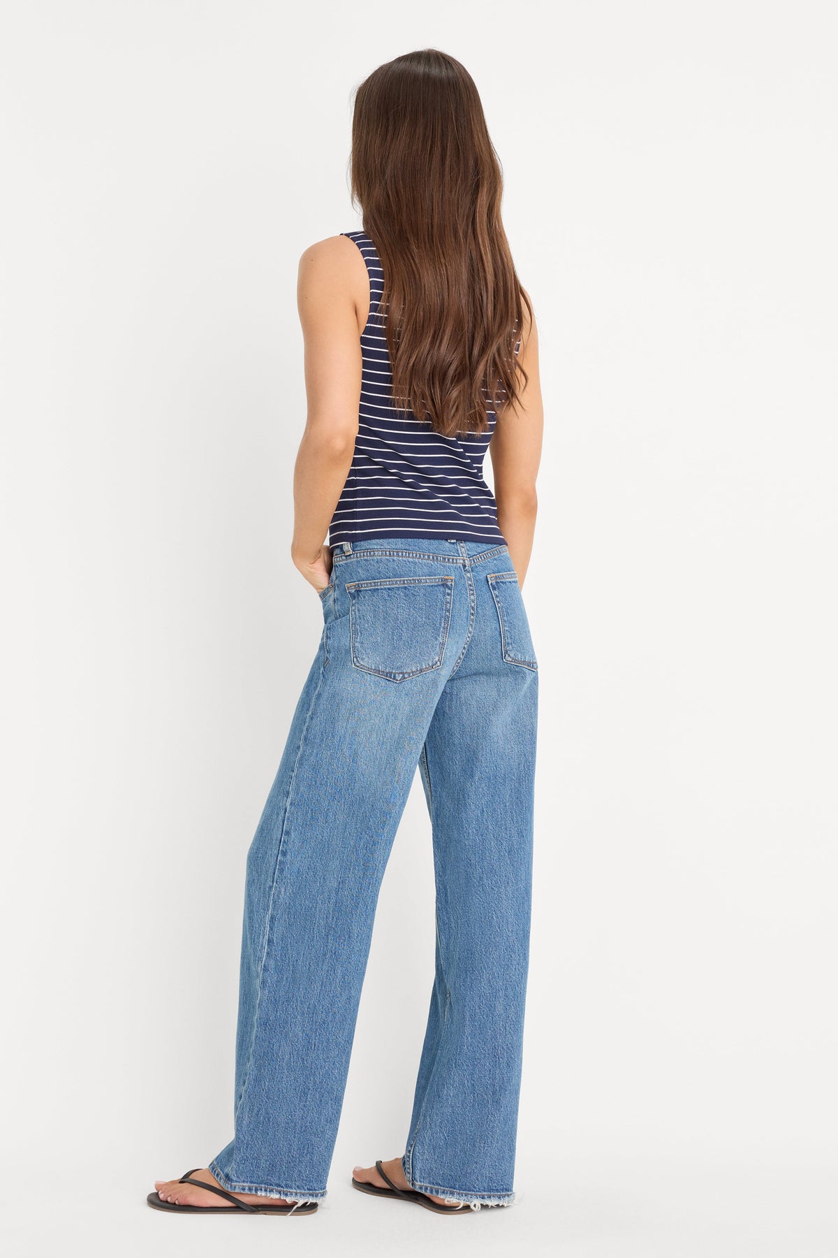 Premium VINTAGE WIDE JEANS INDIGO1237