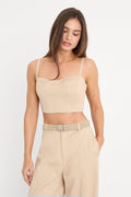 Premium THE BUSTIER TOP LIGHT TAUPE