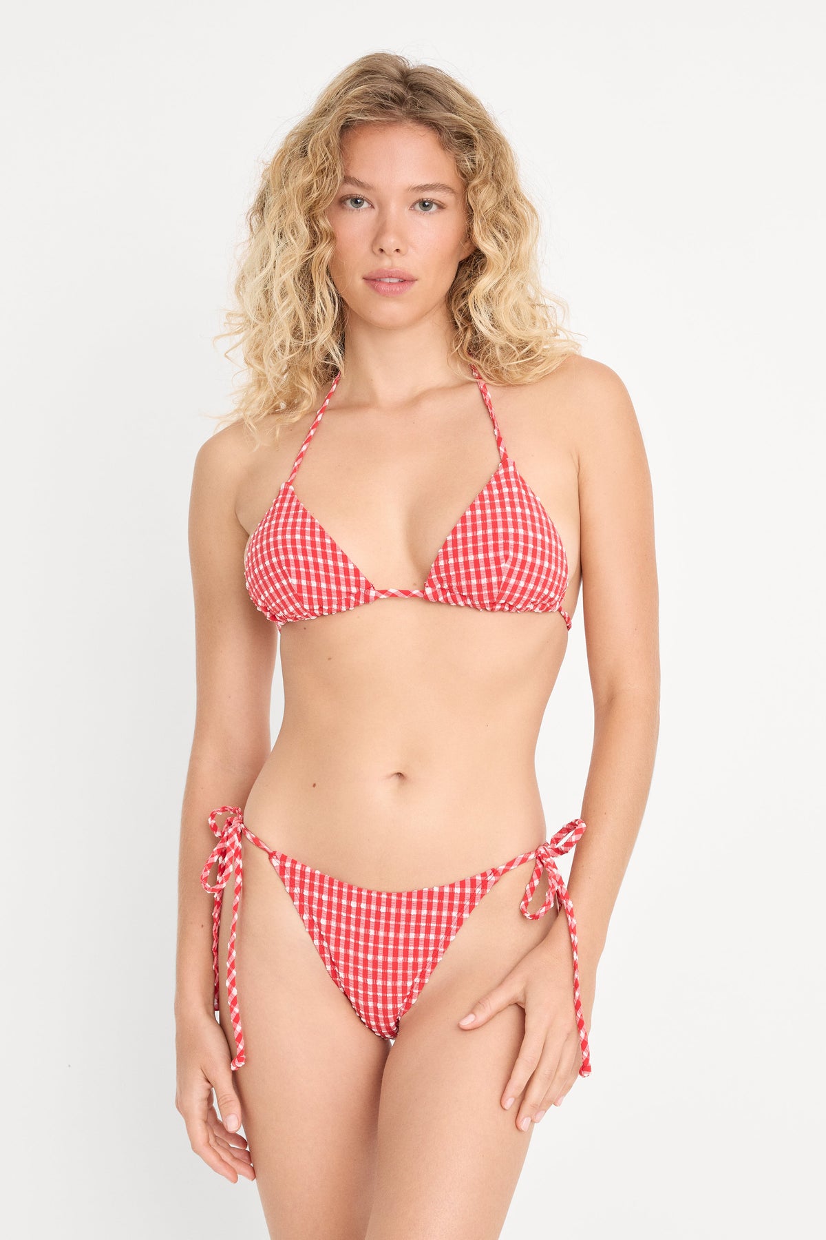 Premium THE STRING BIKINI TOP POP GINGHAM LARGE