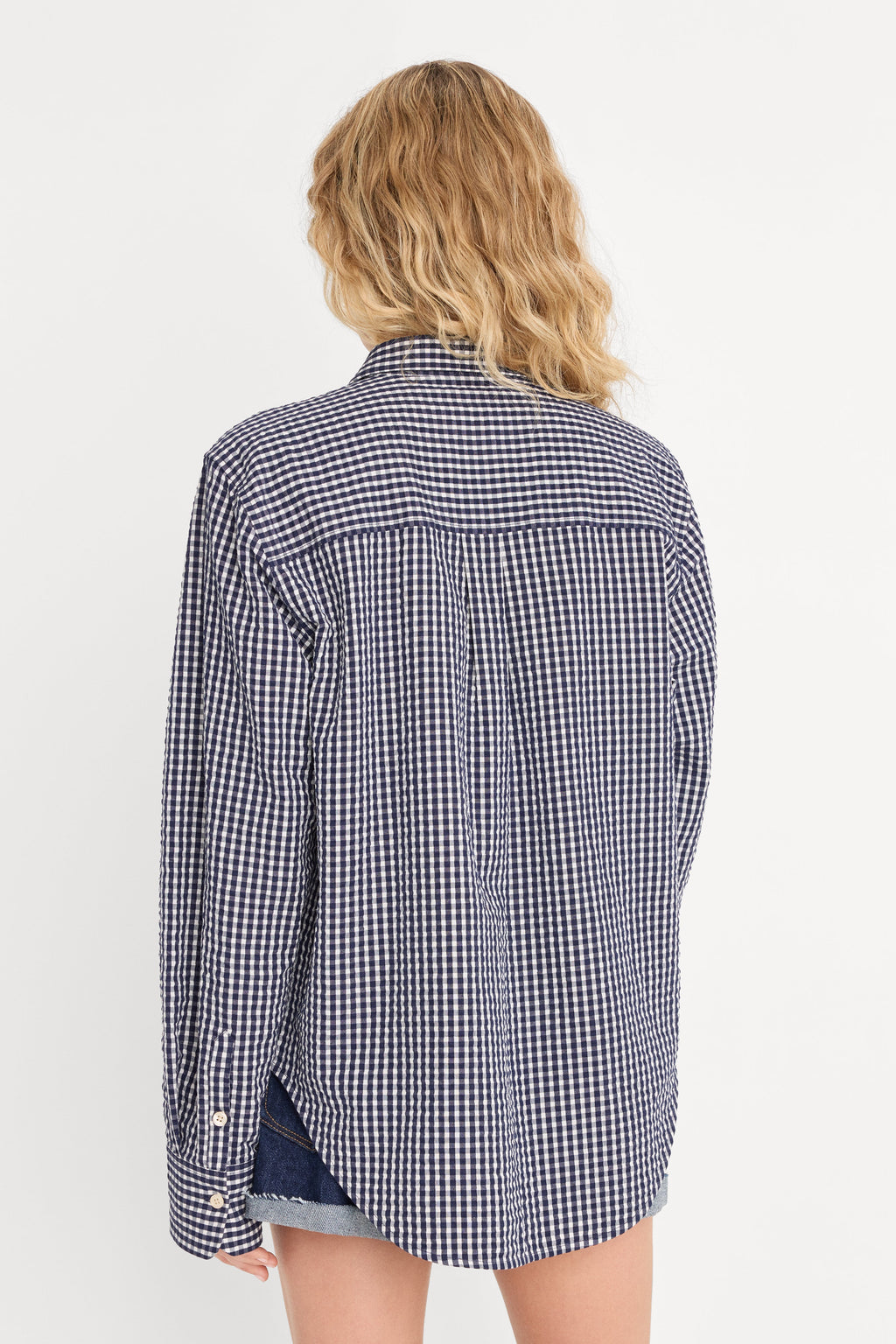 Premium THE SEERSUCKER SHIRT HORIZON GINGHAM SMALL