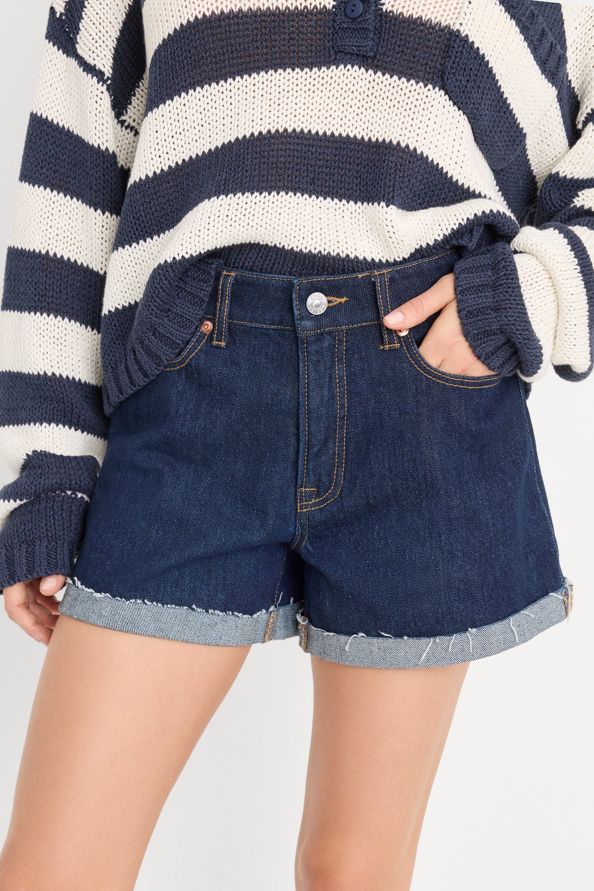 Premium GOOD GIRLFRIEND SHORT INDIGO1374