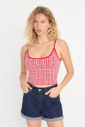 Premium THE KEEPSAKE TANK CHERRY GINGHAM