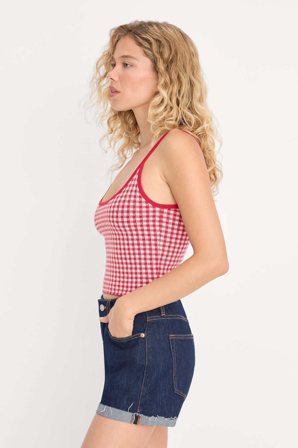 Premium THE KEEPSAKE TANK CHERRY GINGHAM