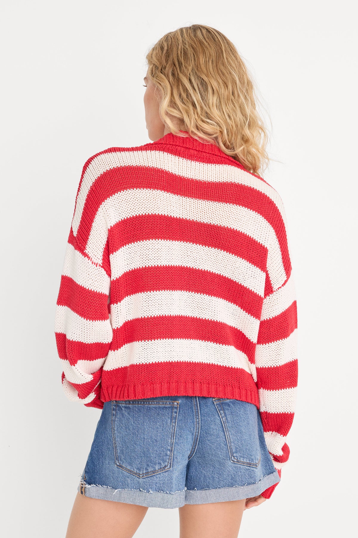 Premium THE HARBOR SWEATER POP RED STRIPE