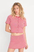 Premium THE KEEPSAKE CARDIGAN CHERRY GINGHAM