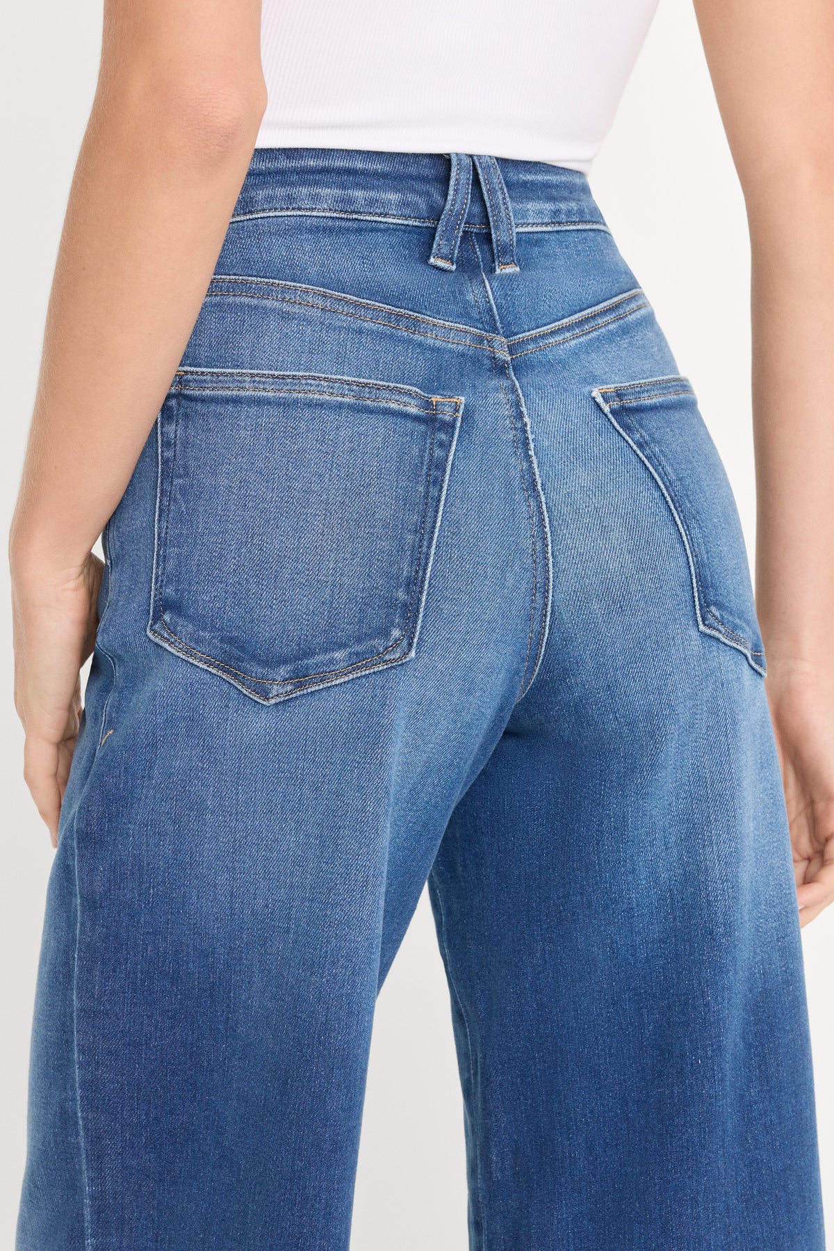 Premium SOFT TECH GOOD WAIST PALAZZO JEANS INDIGO1233