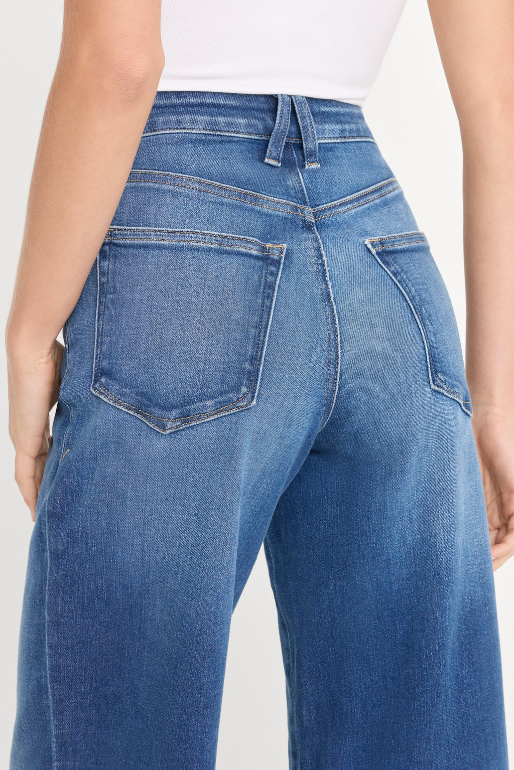 Premium SOFT TECH GOOD PETITE PALAZZO JEANS INDIGO1233