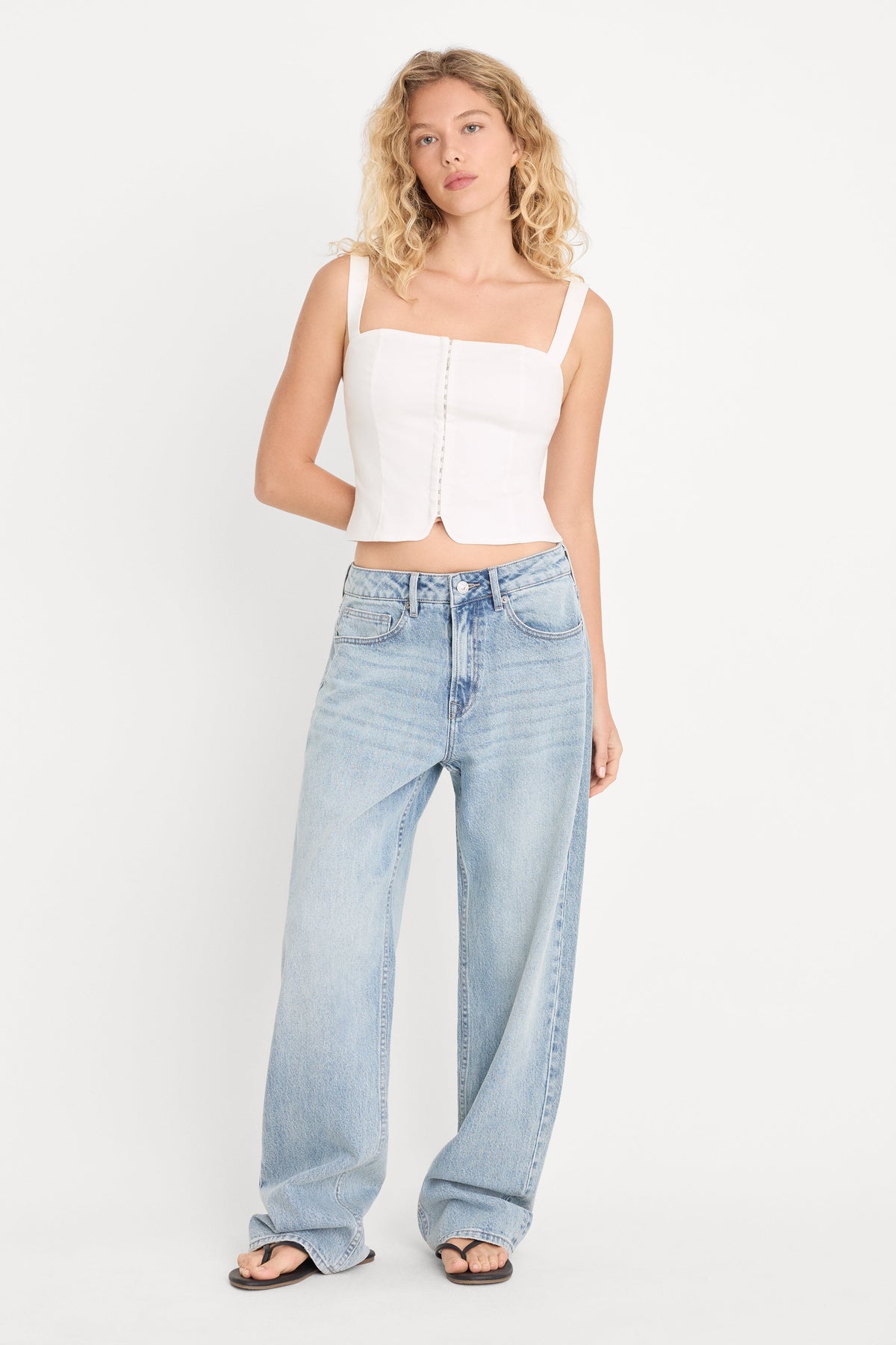 Premium THE LINEN CORSET CHALK