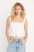 Premium THE LINEN CORSET CHALK