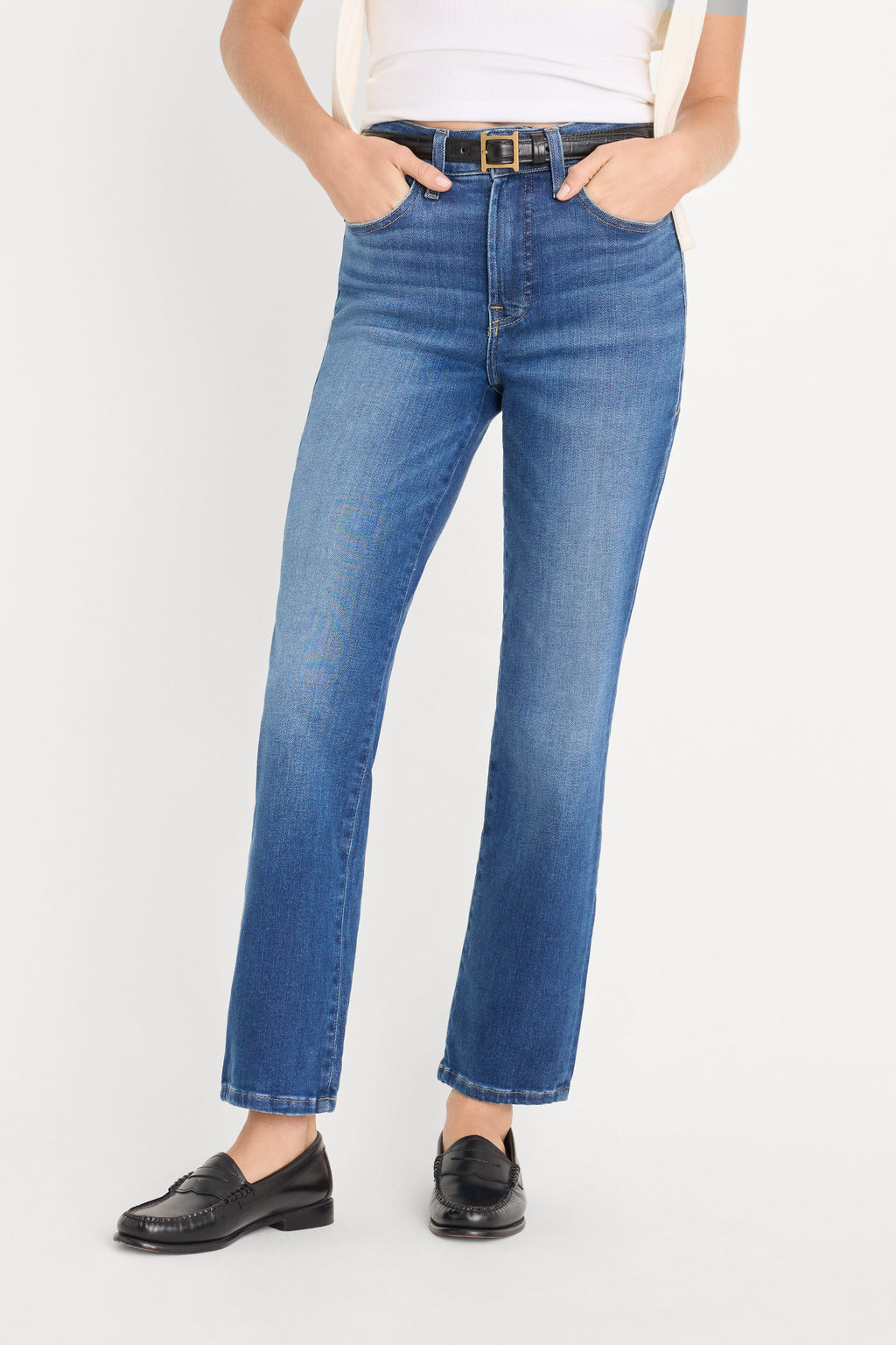 Premium SOFT TECH GOOD LEGS STRAIGHT JEANS INDIGO1233