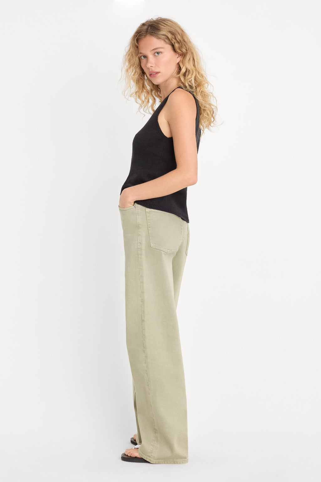 Premium VINTAGE WIDE JEANS BEACHGRASS