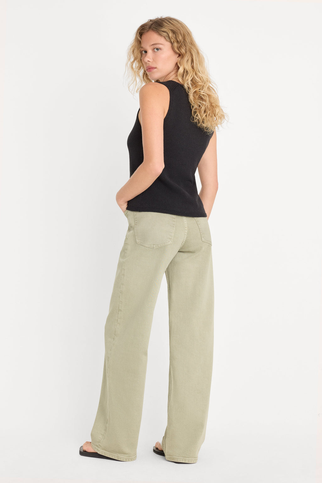 Premium VINTAGE WIDE JEANS BEACHGRASS