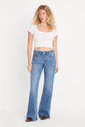 Premium VINTAGE LOW RELAXED FLARE JEANS INDIGO1287