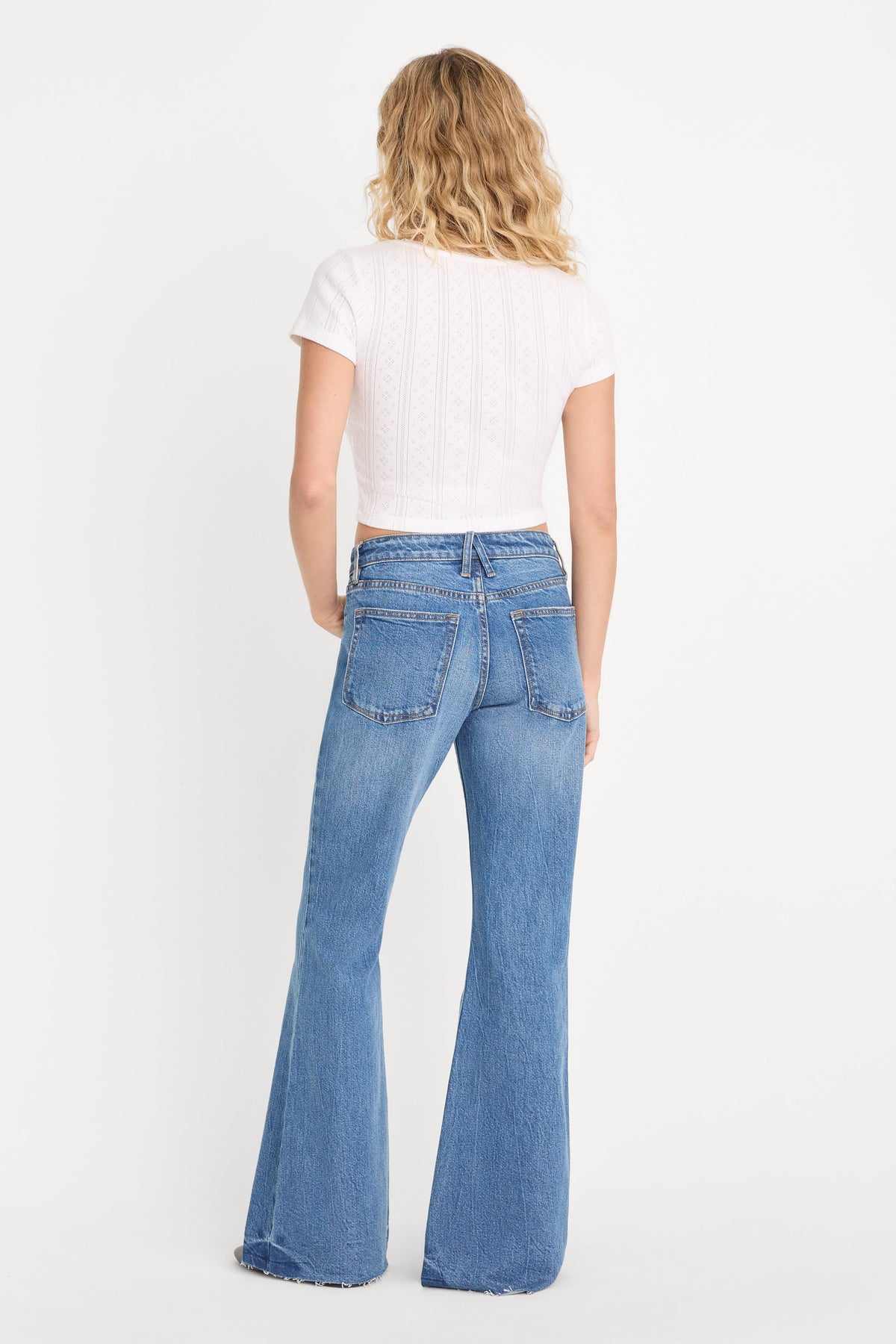 Premium VINTAGE LOW RELAXED FLARE JEANS INDIGO1287