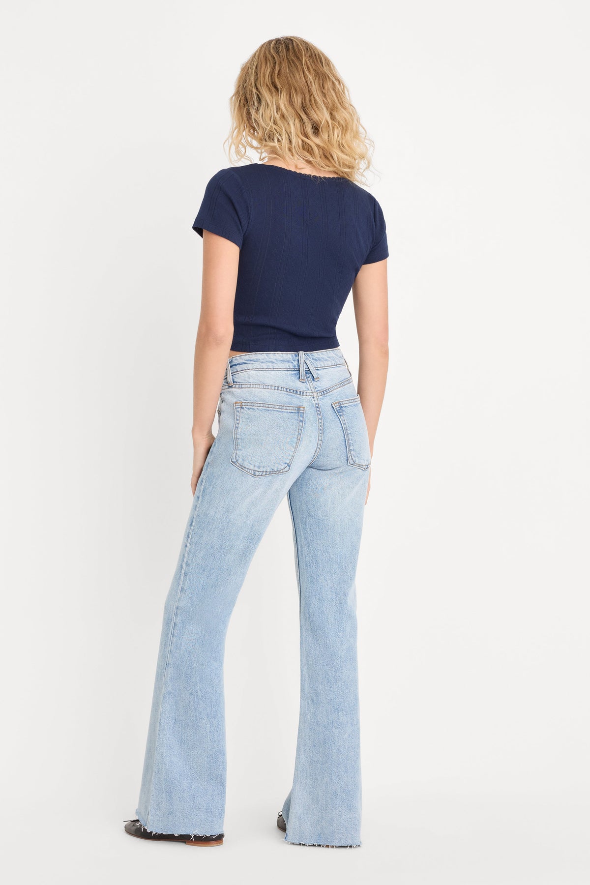 Premium VINTAGE LOW RELAXED FLARE JEANS INDIGO1288