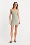 Premium THE STRUCTURED LINEN MINI DRESS MOSSWELL