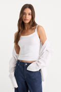 Premium THE RINGER TANK WHITE001