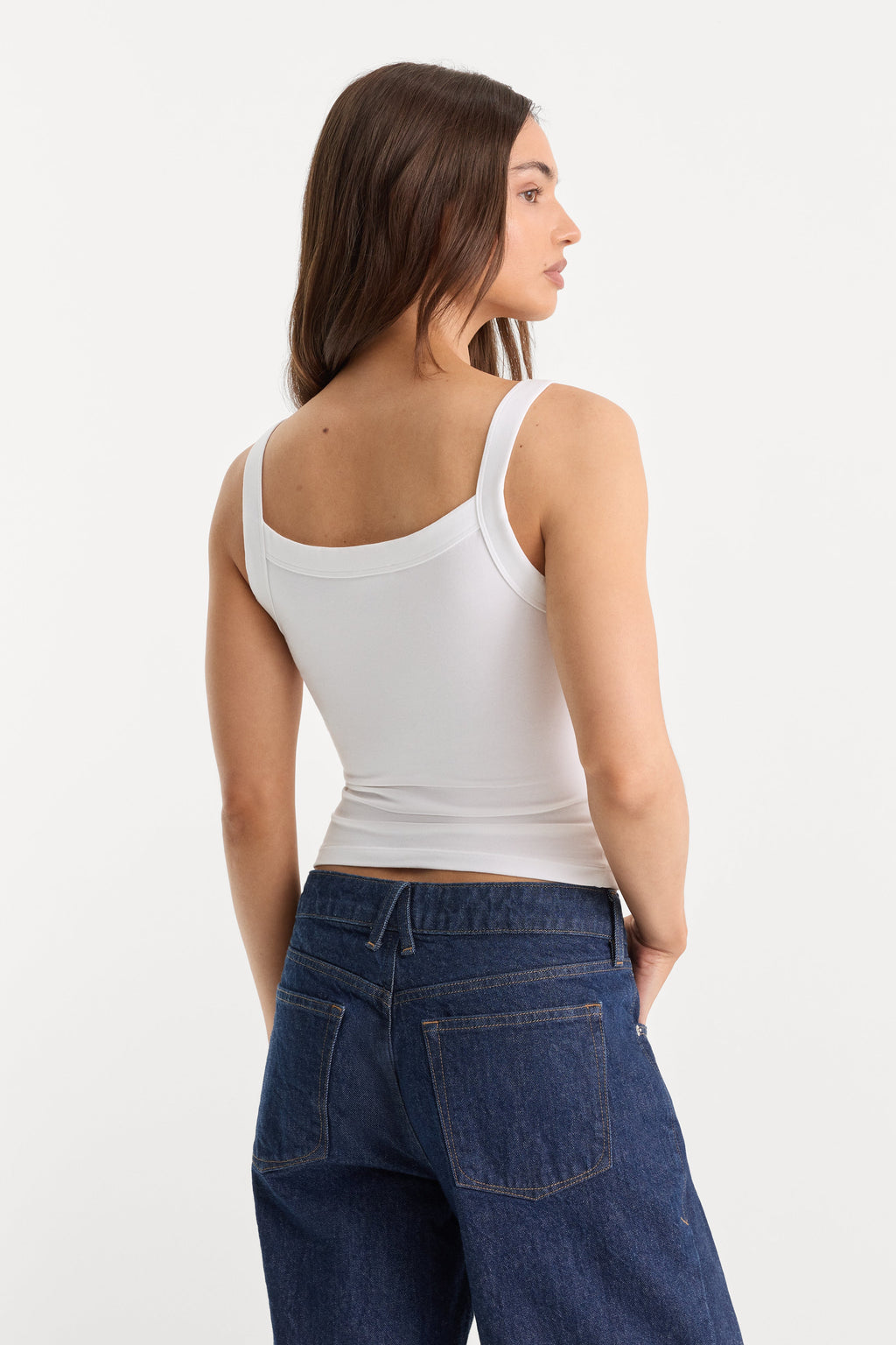 Premium THE RINGER TANK WHITE001