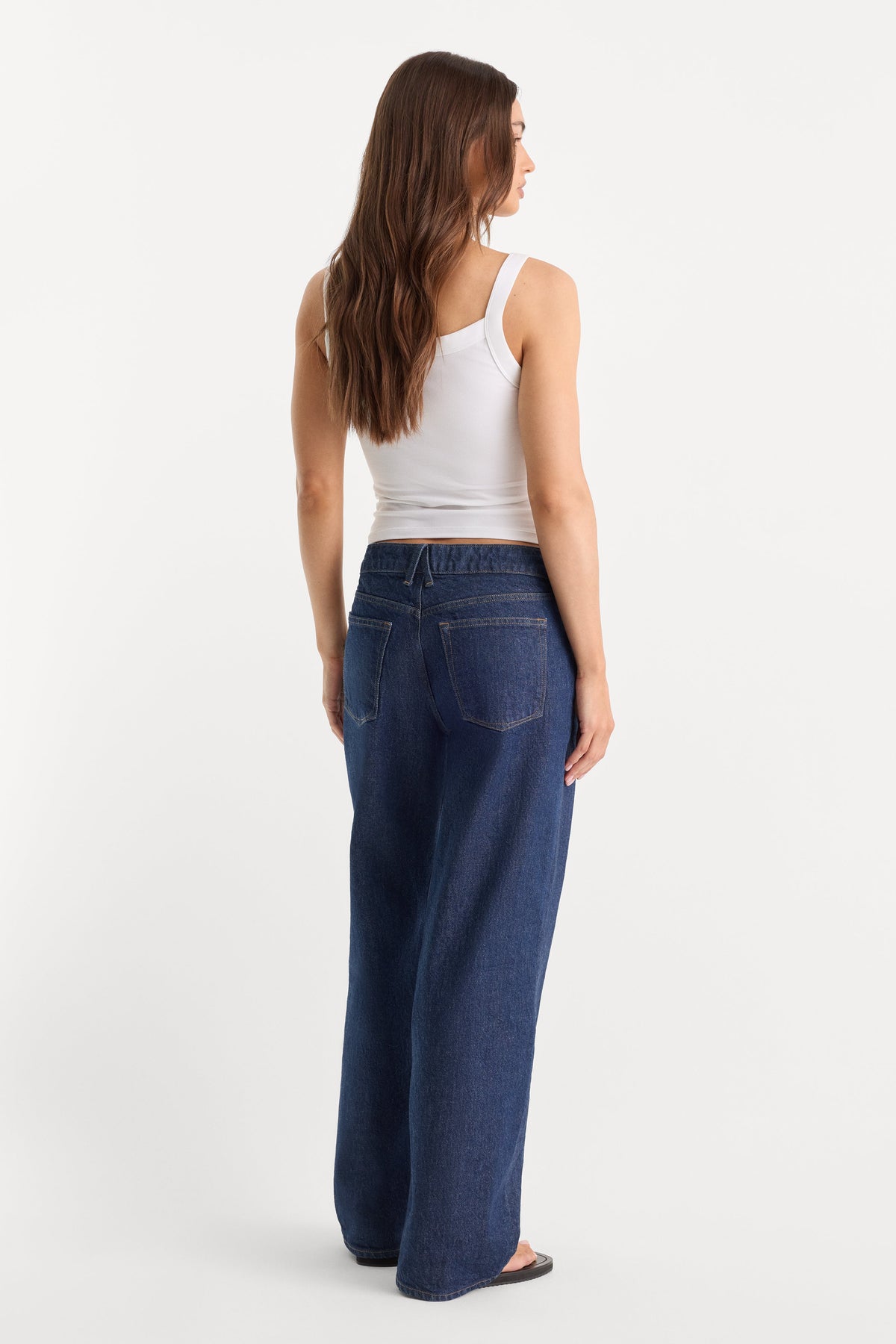 Premium LOW RELAXED STRAIGHT JEANS RINSE