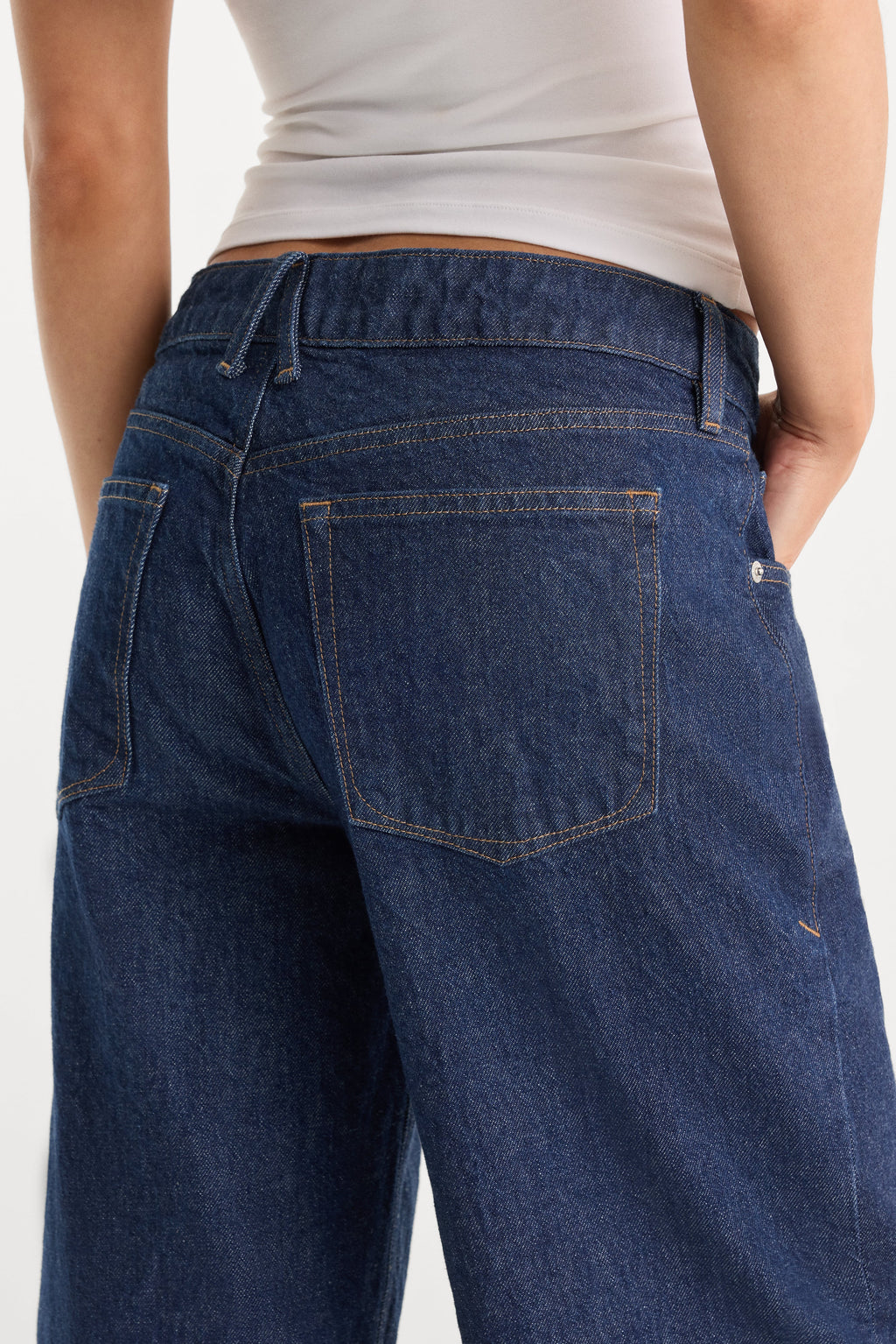 Premium LOW RELAXED STRAIGHT JEANS RINSE