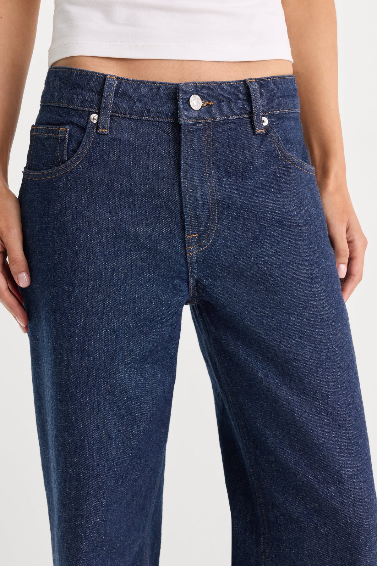Premium LOW RELAXED STRAIGHT JEANS RINSE
