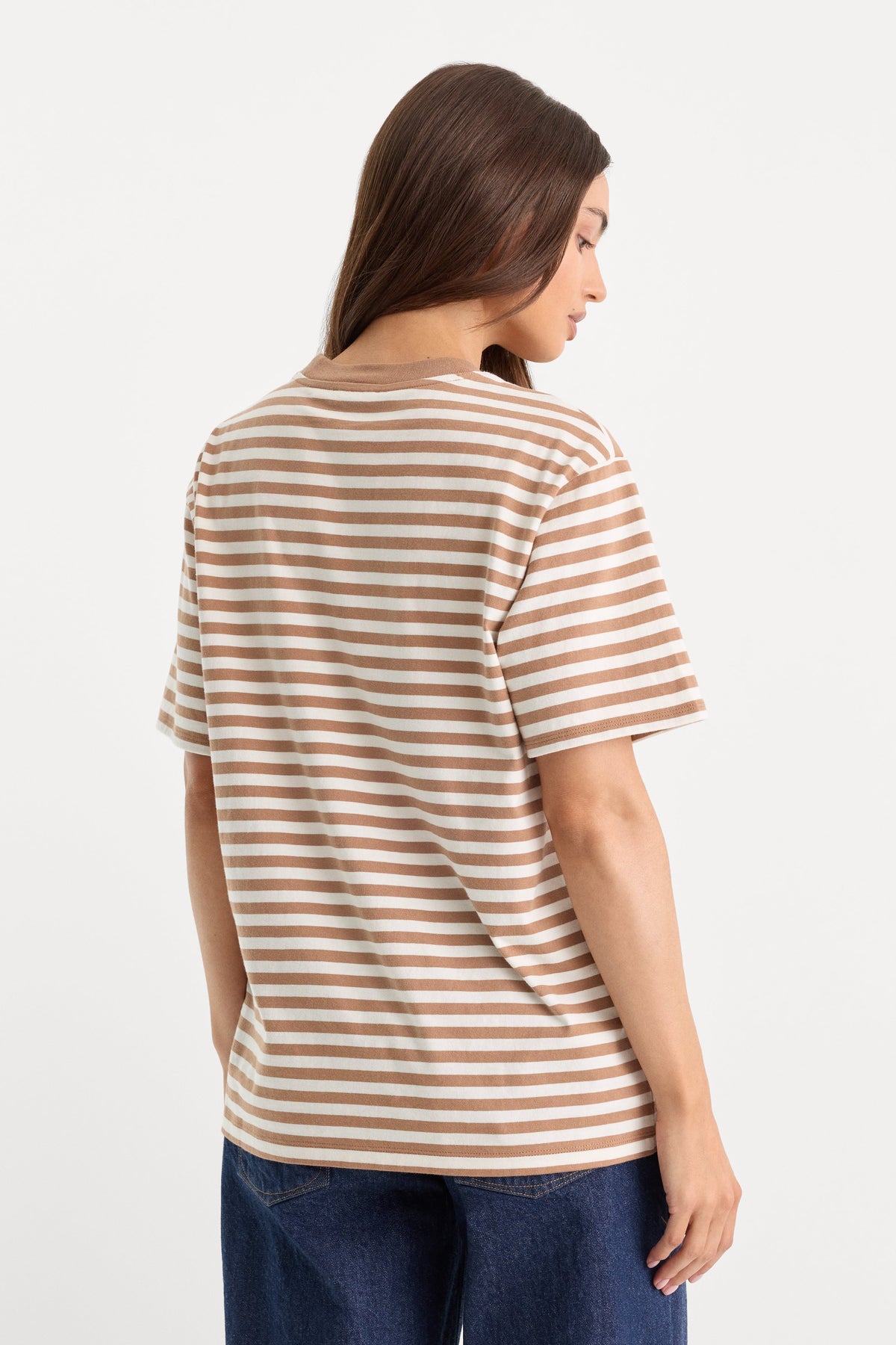 Premium THE OVERSIZED TEE CLEAN STRIPE HEARTH