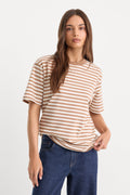Premium THE OVERSIZED TEE CLEAN STRIPE HEARTH