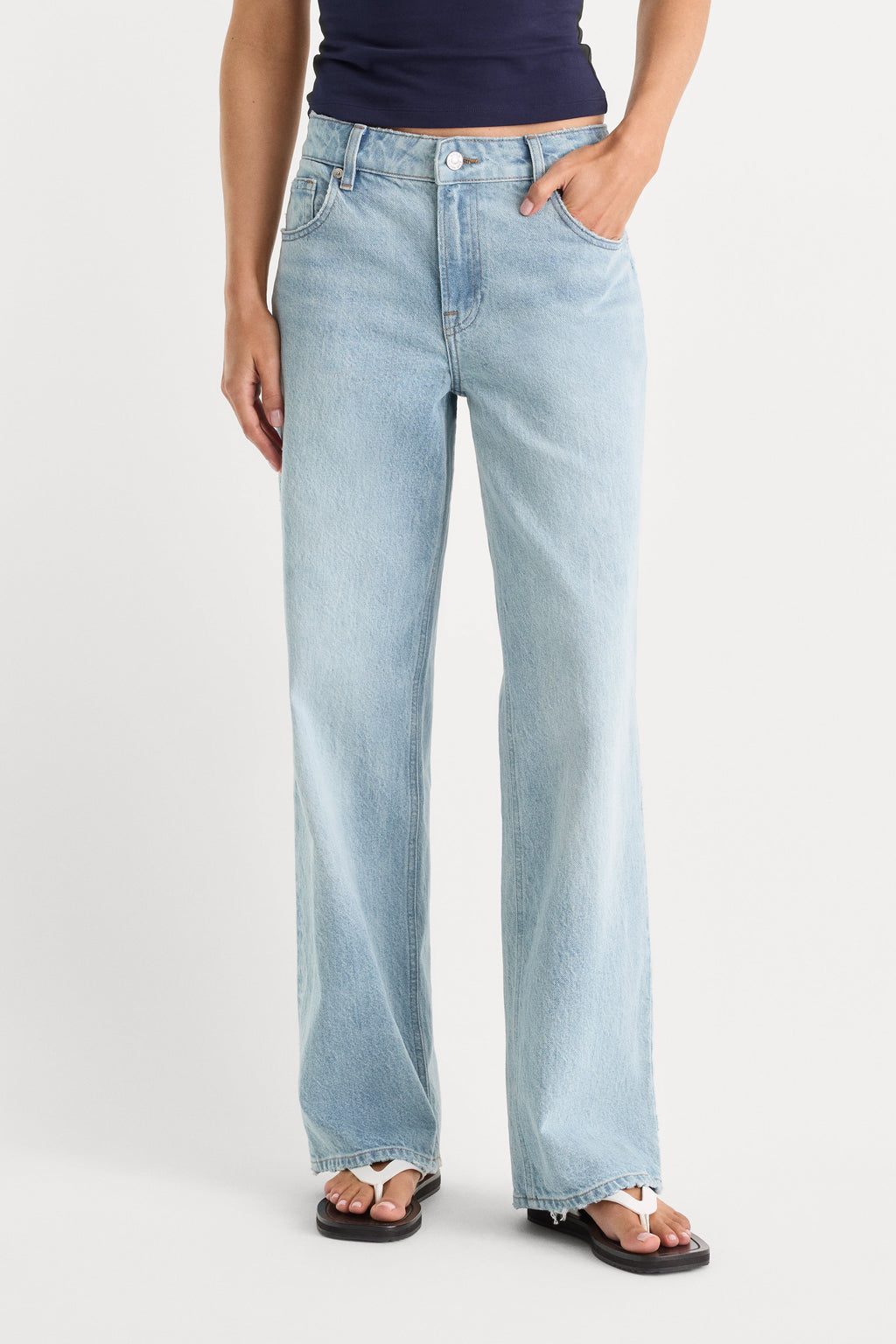 Premium LOW RELAXED STRAIGHT JEANS INDIGO1220