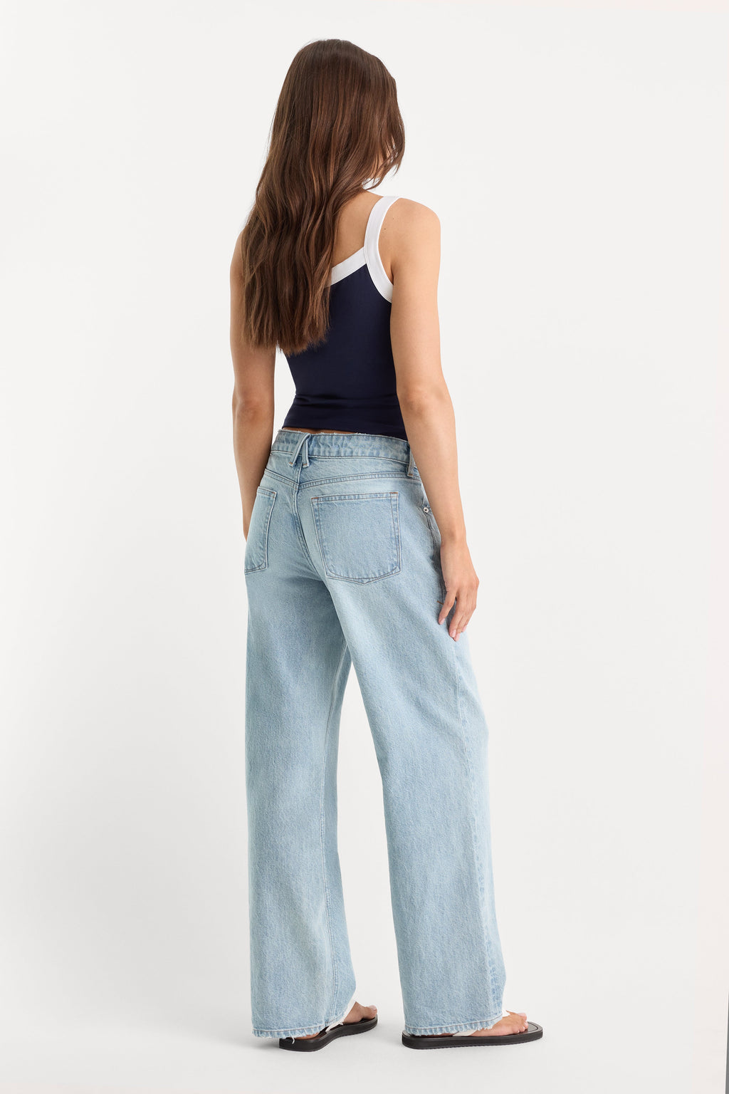Premium LOW RELAXED STRAIGHT JEANS INDIGO1220
