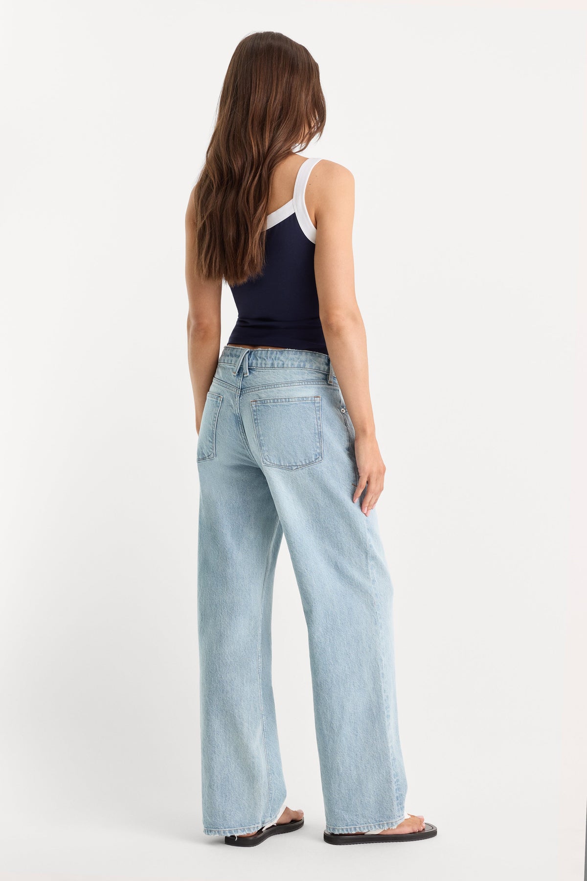 Premium LOW RELAXED STRAIGHT JEANS INDIGO1220