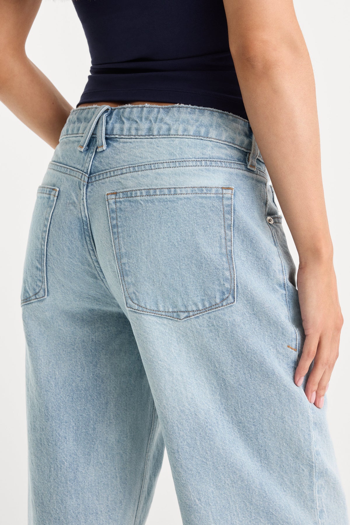 Premium LOW RELAXED STRAIGHT JEANS INDIGO1220
