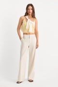 Premium THE WIDE LEG LINEN TROUSER LINO