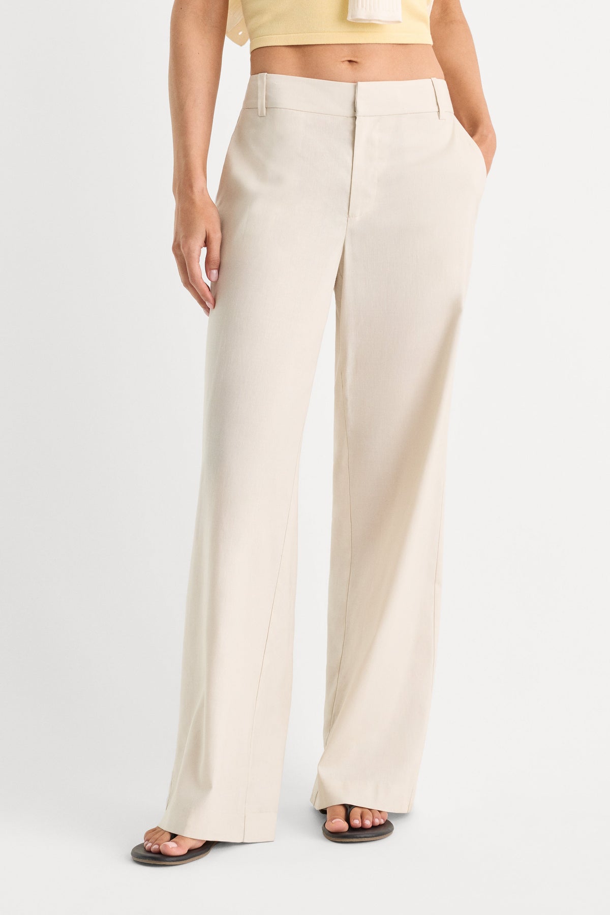 Premium THE WIDE LEG LINEN TROUSER LINO