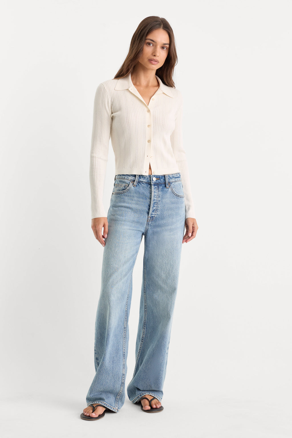 Premium VINTAGE WIDE JEANS INDIGO1242