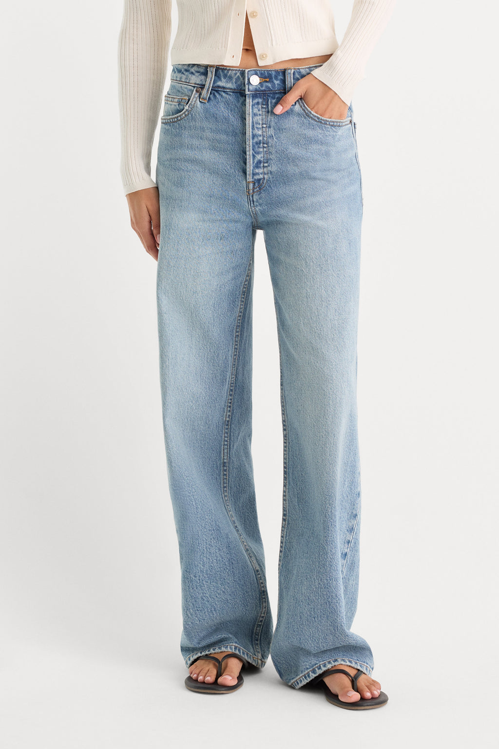 Premium VINTAGE WIDE JEANS INDIGO1242