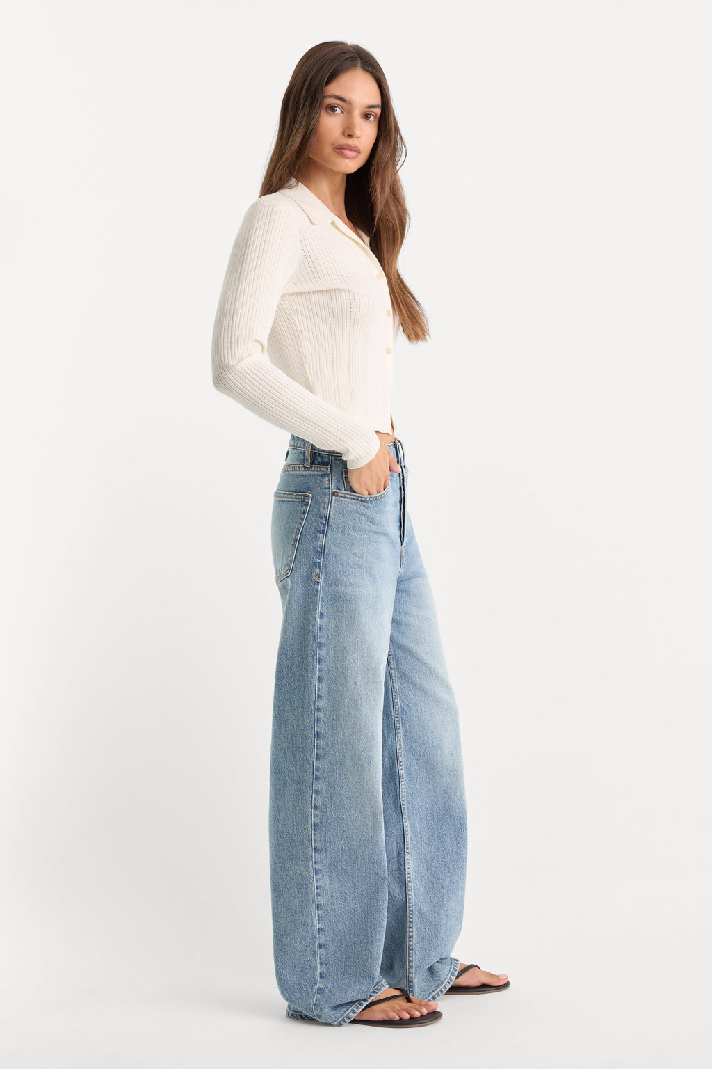 Premium VINTAGE WIDE JEANS INDIGO1242