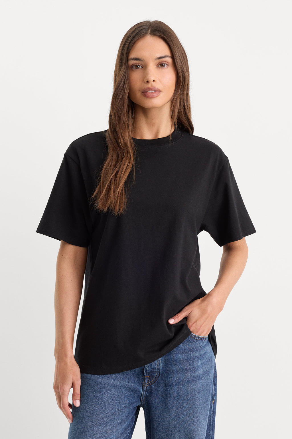 Premium THE OVERSIZED TEE BLACK001