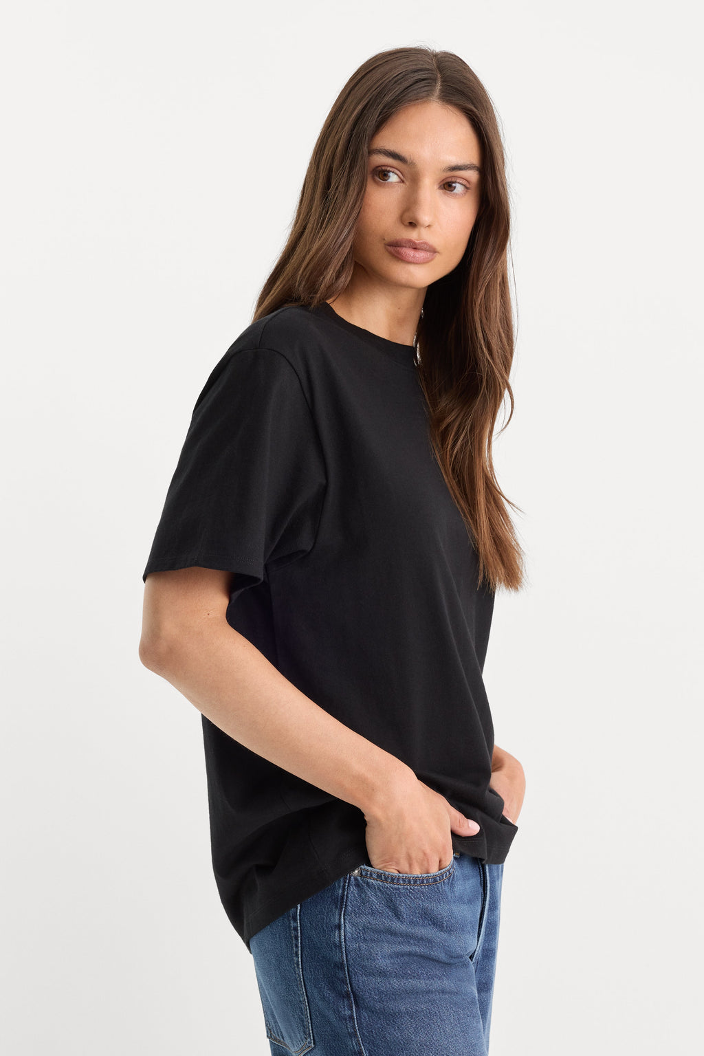 Premium THE OVERSIZED TEE BLACK001