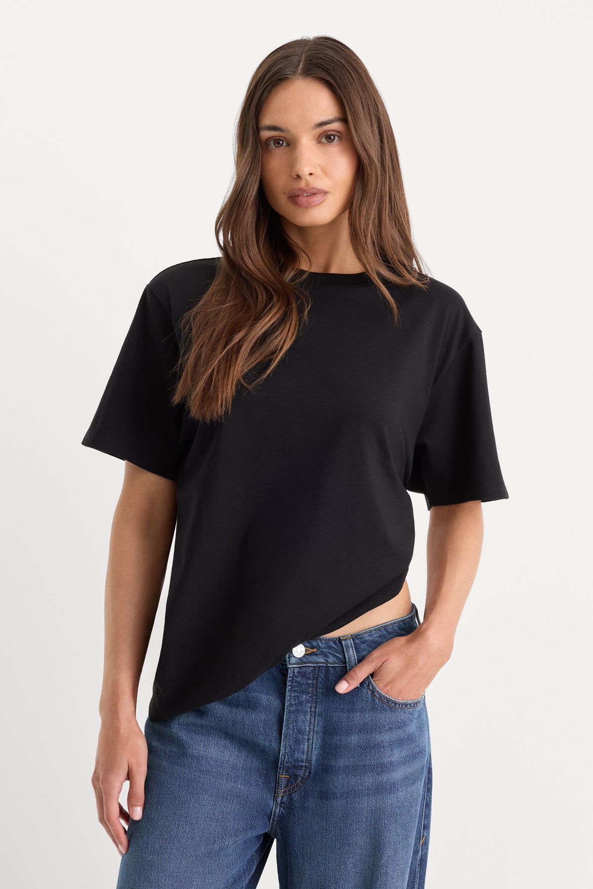Premium THE OVERSIZED TEE BLACK001