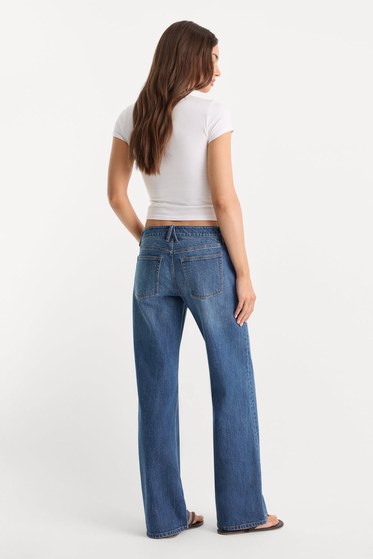 Premium VINTAGE LOW LOOSE JEANS INDIGO1291