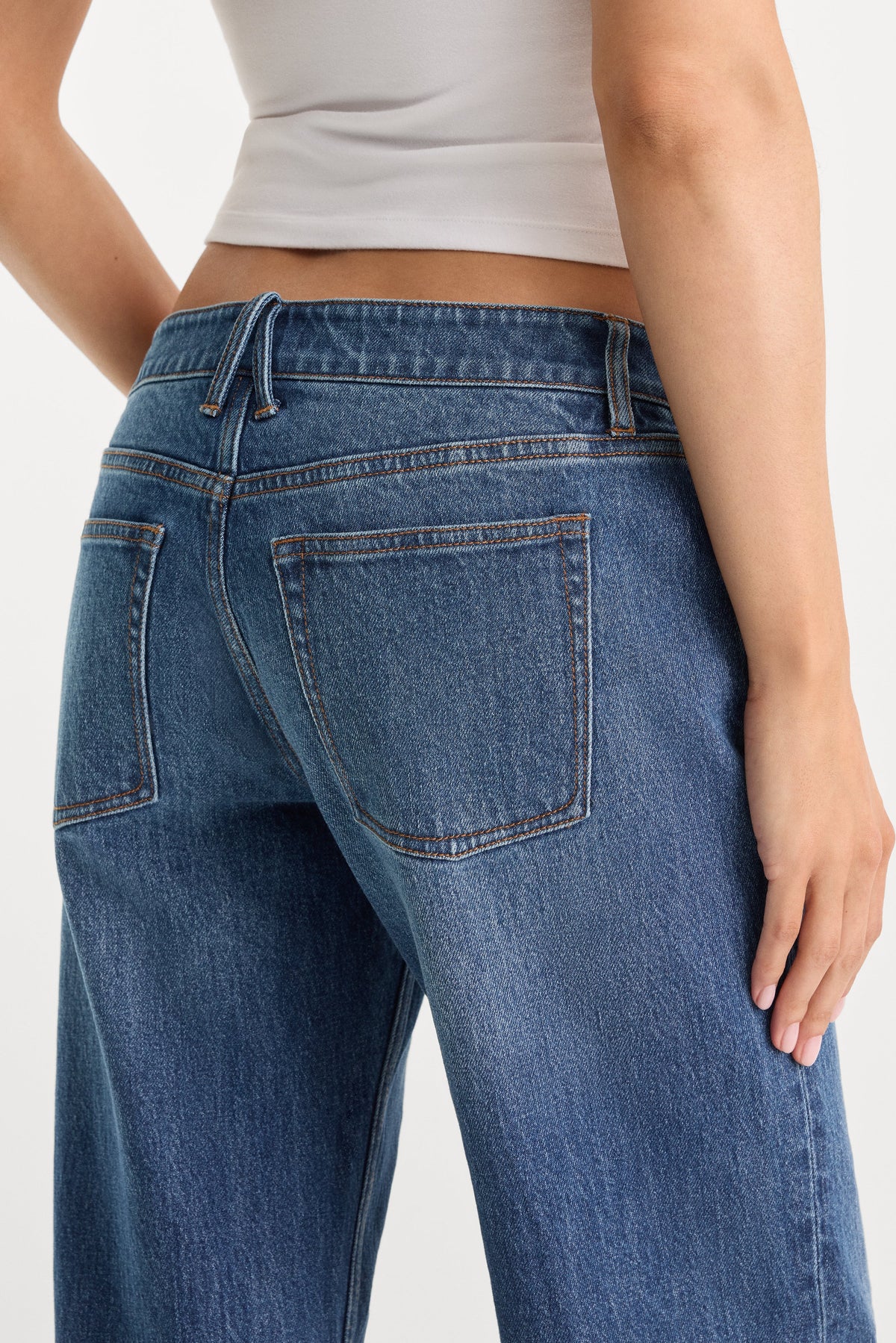 Premium VINTAGE LOW LOOSE JEANS INDIGO1291