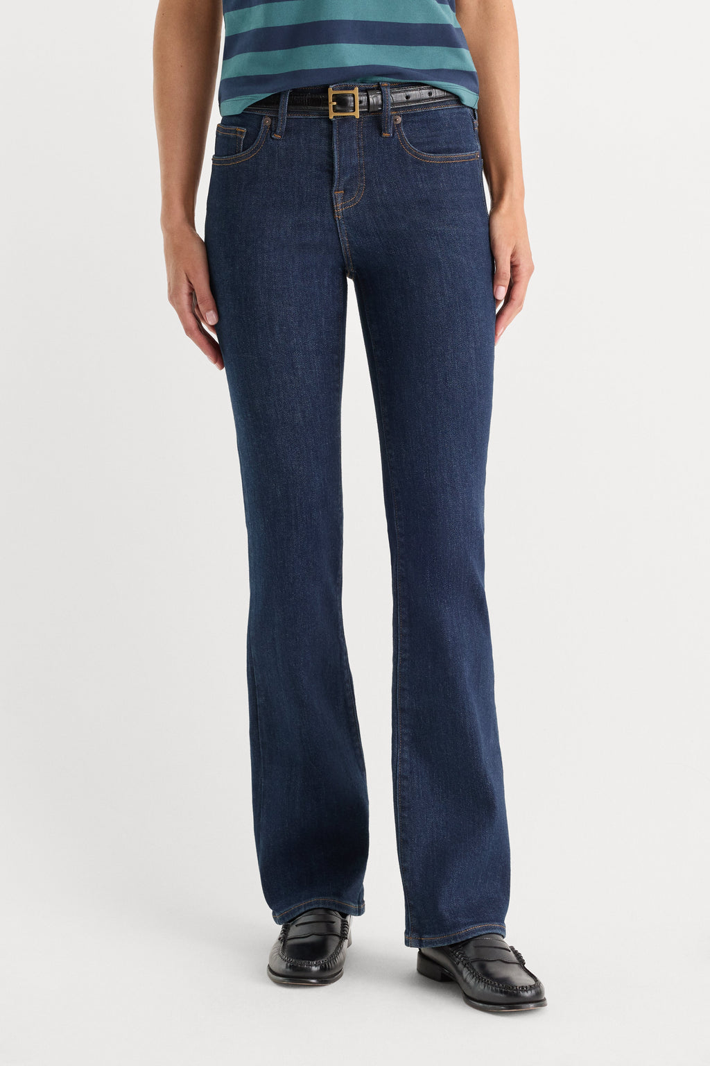 Premium GOOD LOW RISE BOOTCUT JEANS INDIGO1231