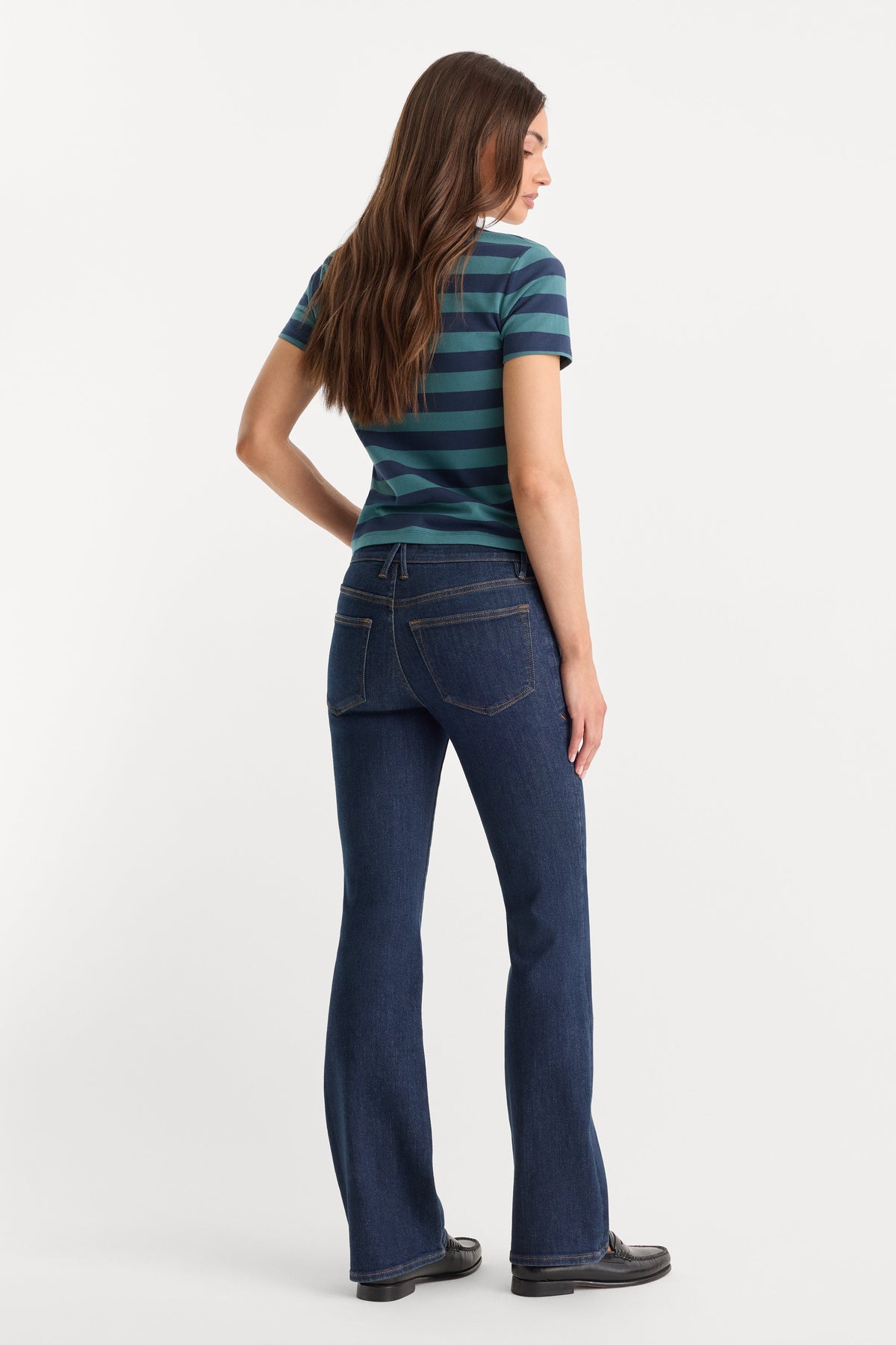 Premium GOOD LOW RISE BOOTCUT JEANS INDIGO1231