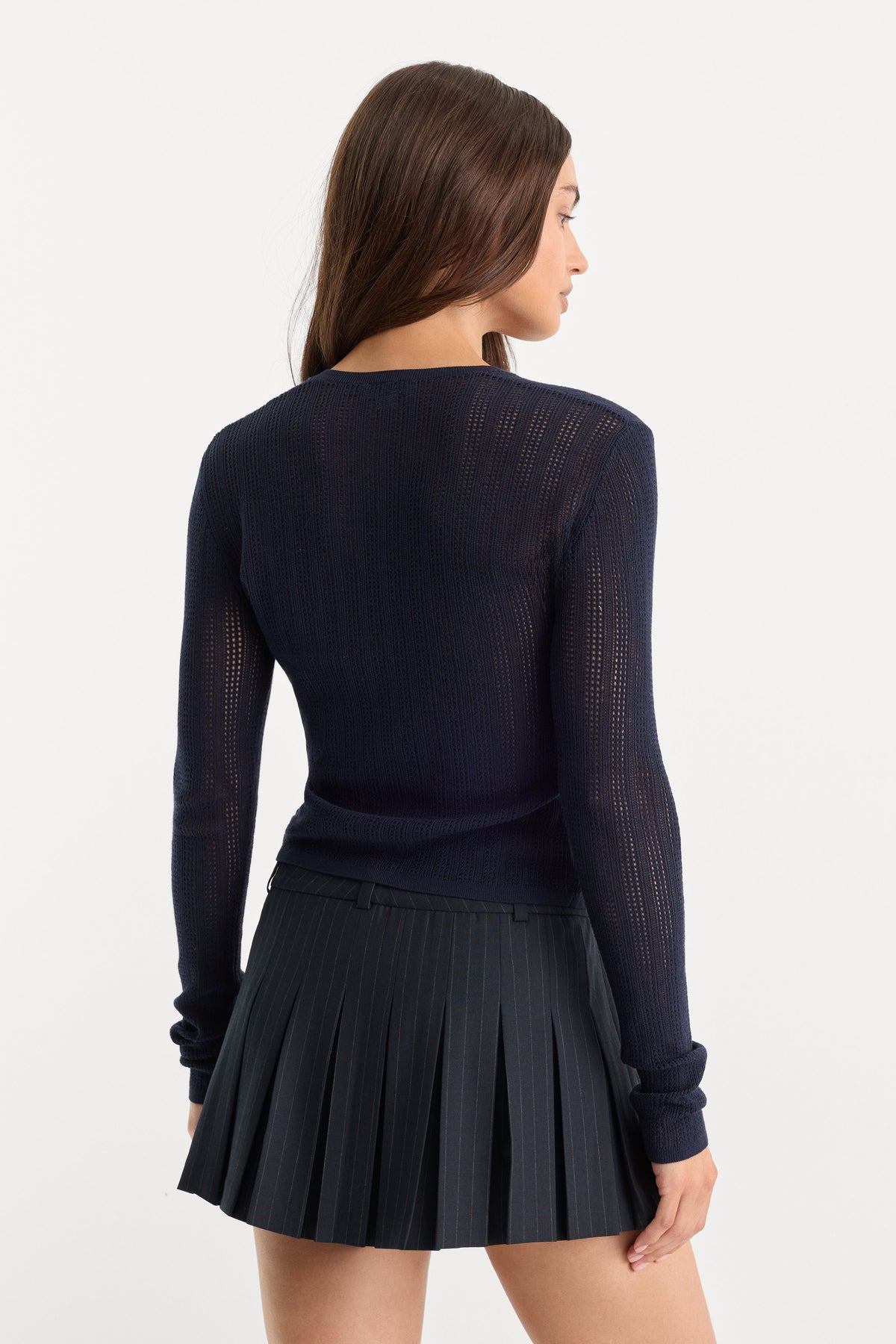 Premium THE OPEN KNIT CARDIGAN MIDNIGHT BLUE