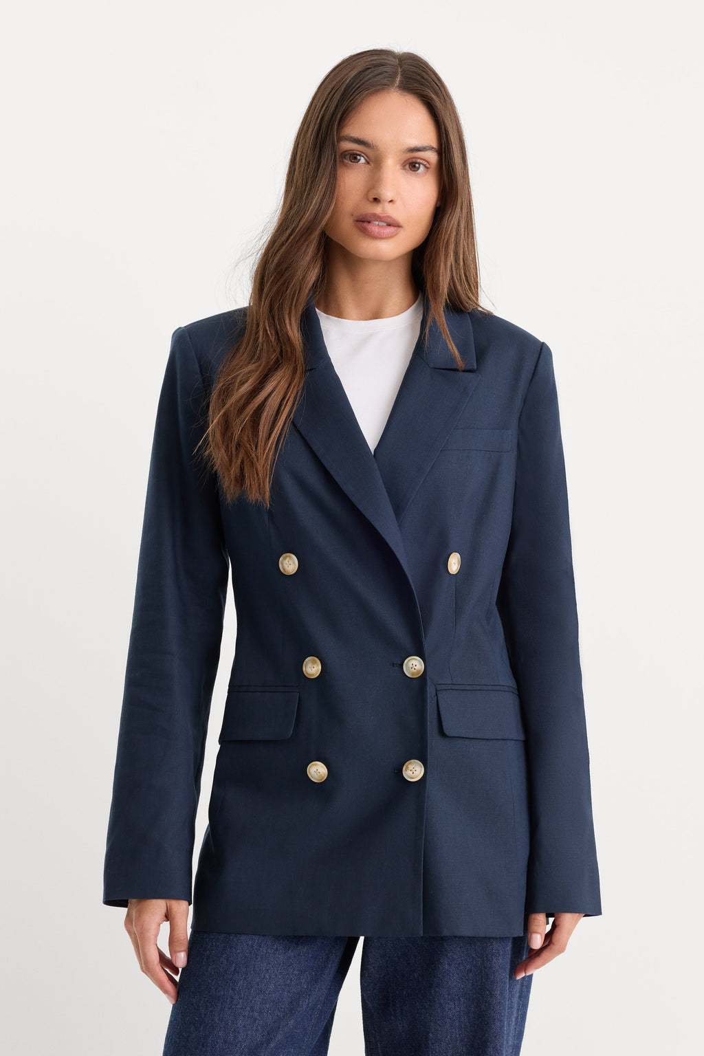 Premium THE DOUBLE BREASTED BLAZER HORIZON INK